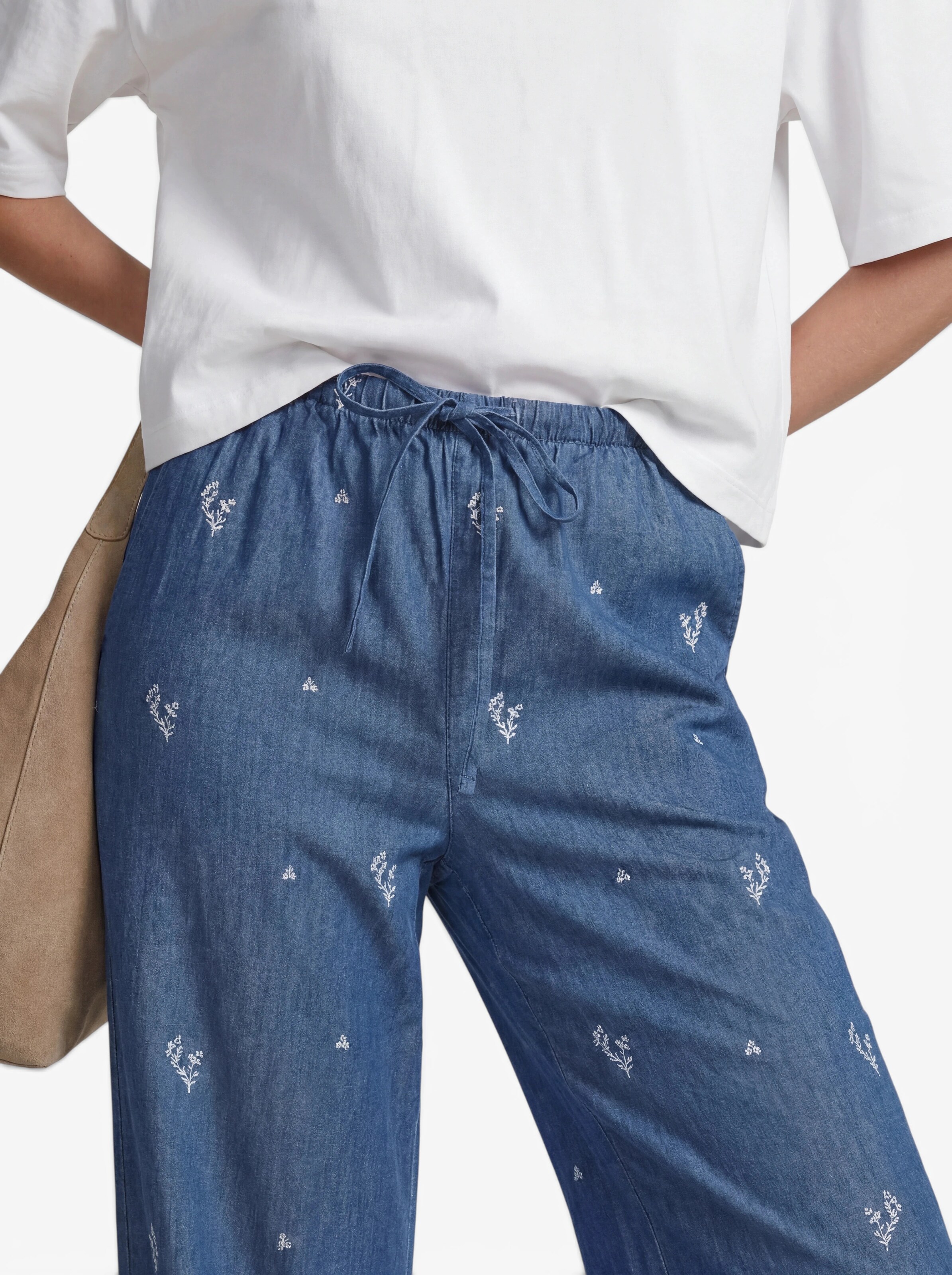 JDY Regular Pants 'JDYKAI' in Blue