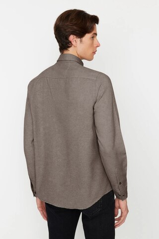 Trendyol Regular fit Button Up Shirt in Brown