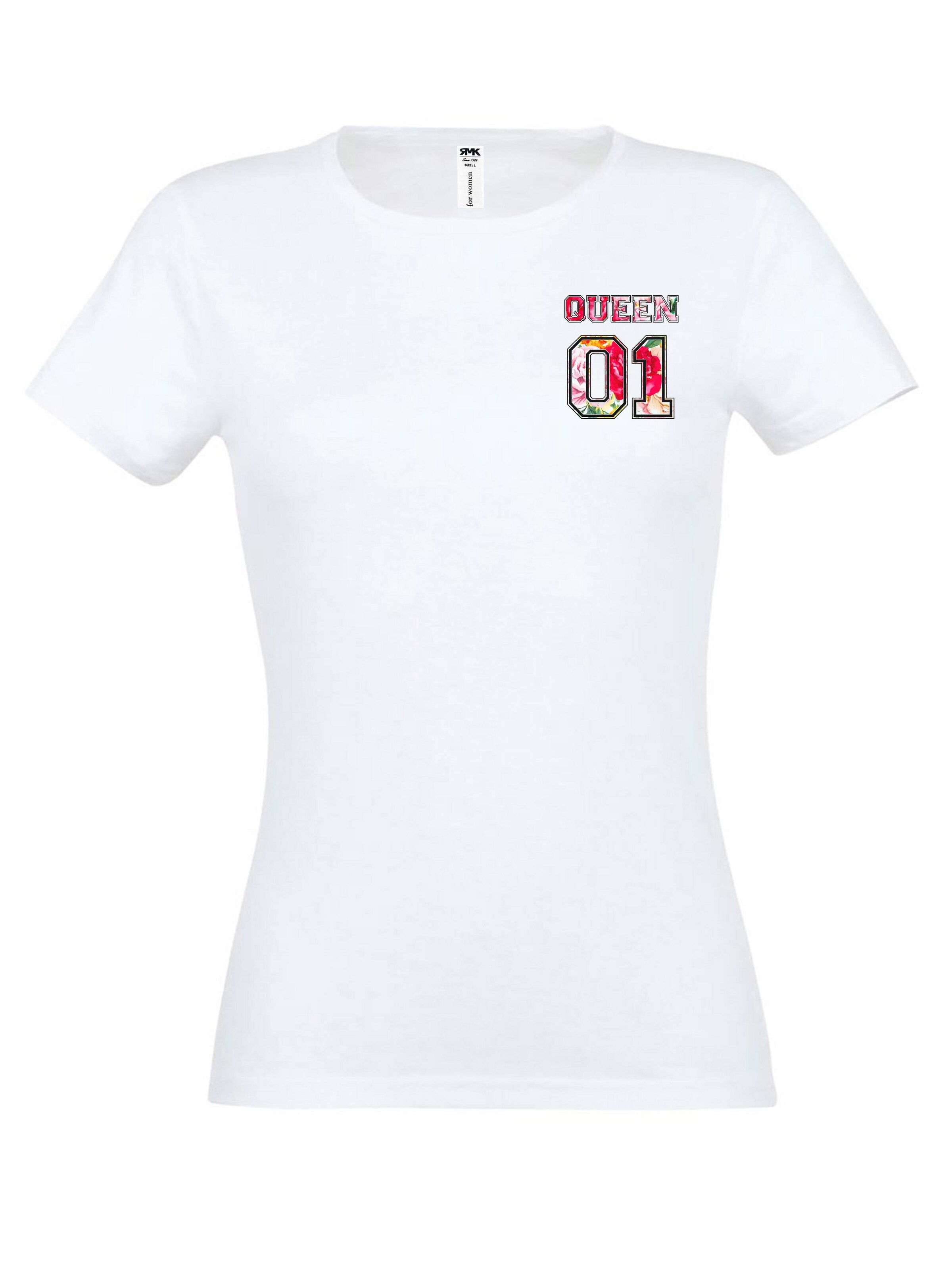 RMK Shirt 'QUEEN'‌‌ in Weiß: Vorderseite