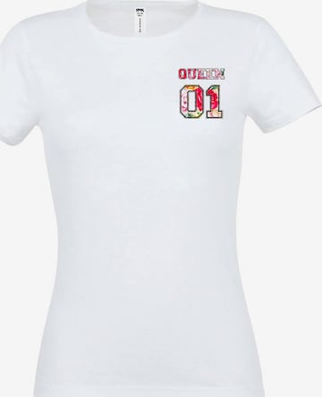 RMK Shirt 'QUEEN' in Weiß: Vorderseite