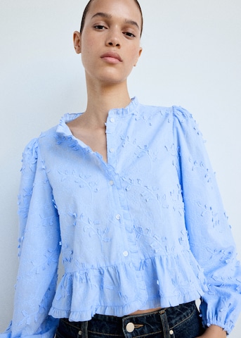 MANGO Blouse 'FRESITA' in Blauw: voorkant