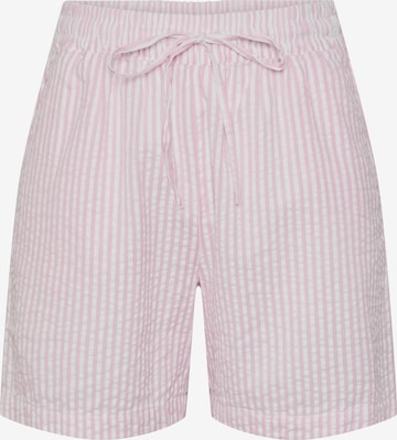 PIECES Regular Trousers 'PCSally' in Pink: front