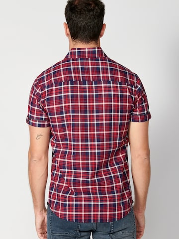 KOROSHI Regular fit Button Up Shirt in Red