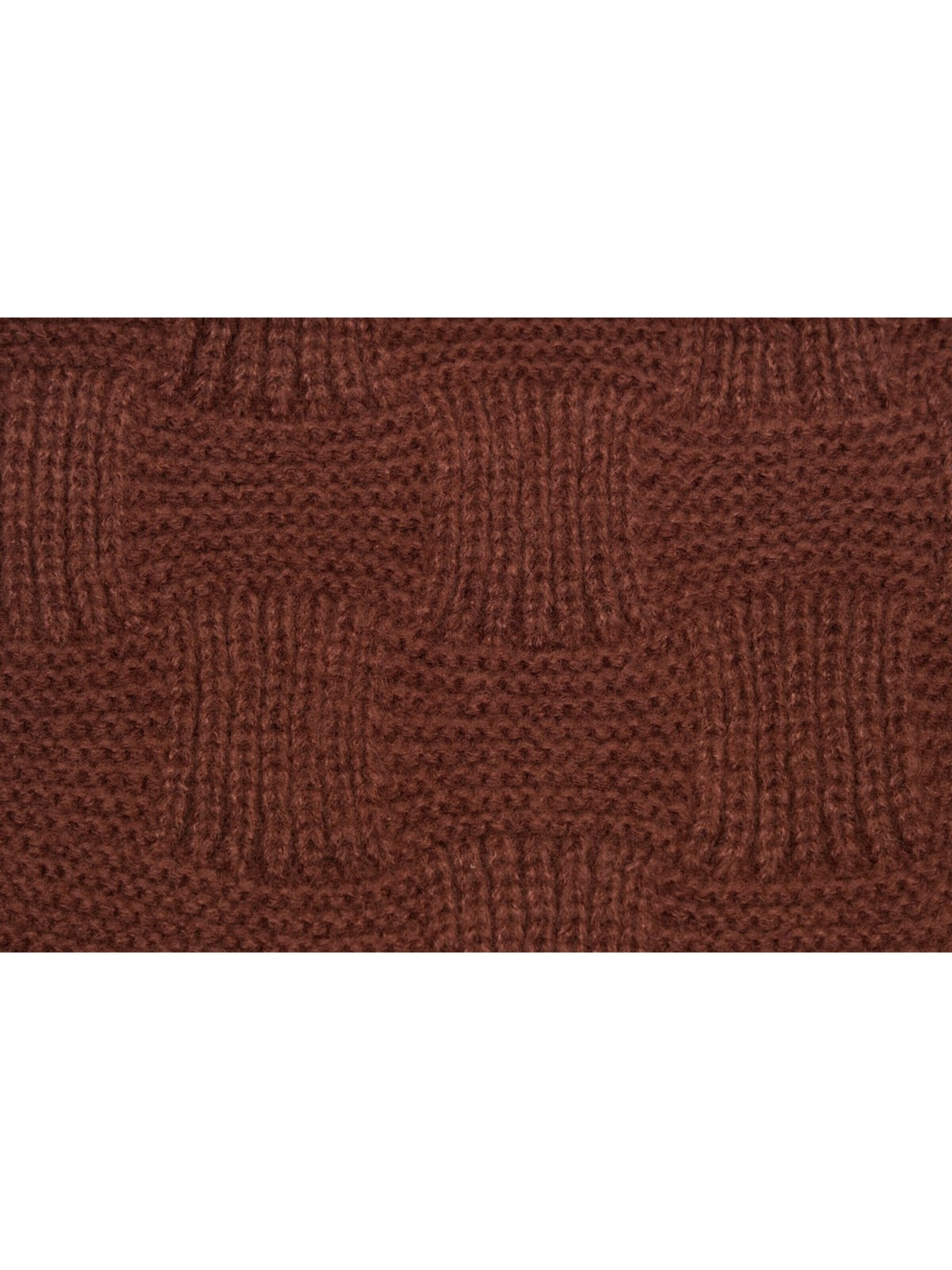 styleBREAKER Shawl 'Strick Dreiecktuch Schachbrett Strickmuster' in Brown