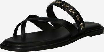 MICHAEL Michael Kors T-Bar Sandals 'ALBA' in Black: front