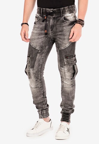 CIPO & BAXX Regular Cargo Jeans 'Slate' in Black