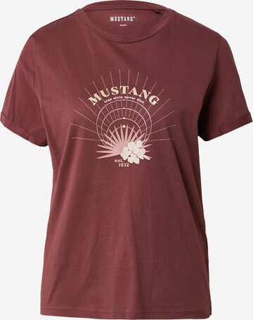 MUSTANG Shirt 'Alina' in Bruin: voorkant