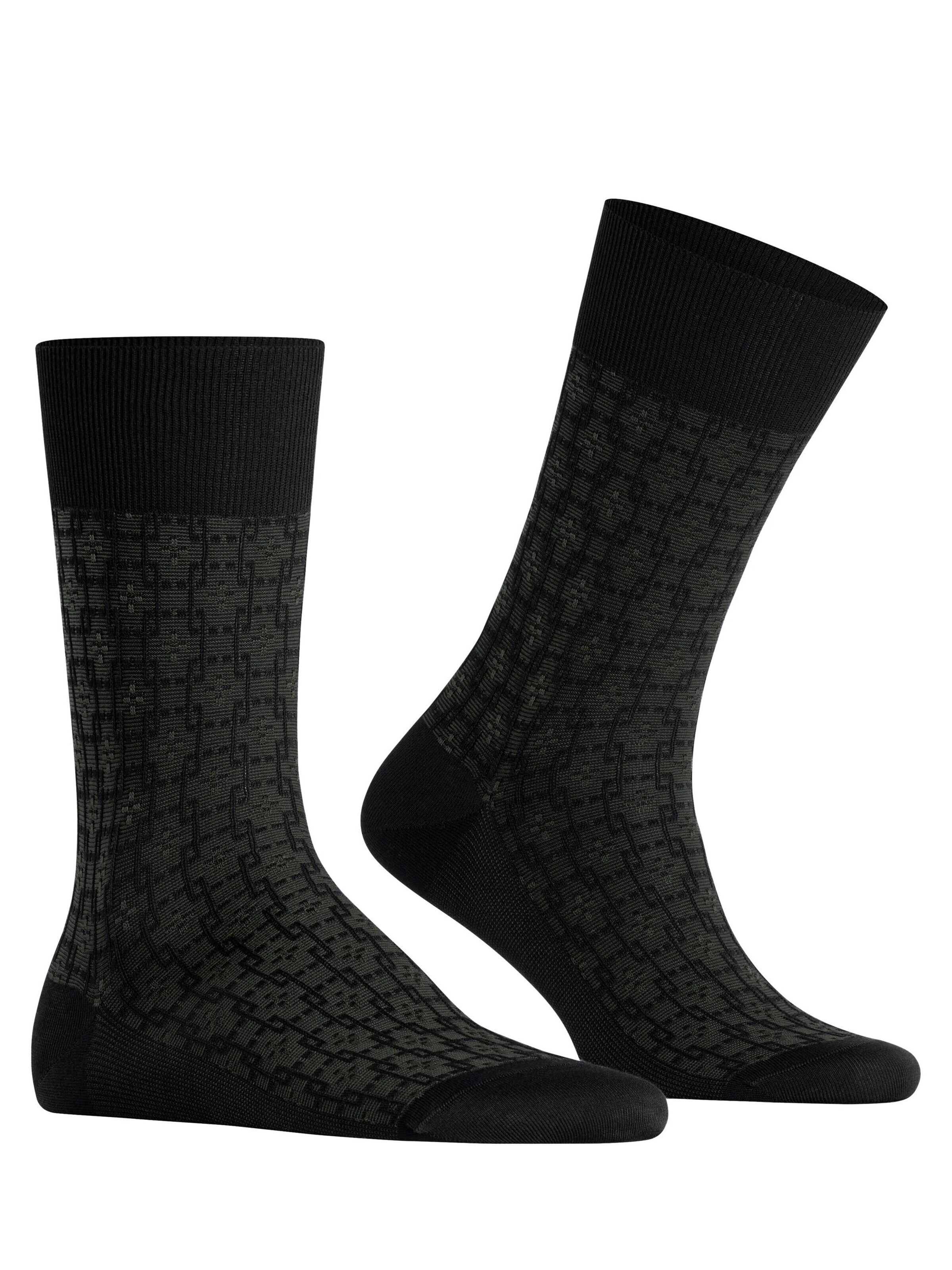 FALKE Socks 'Artwork Tie' in Black