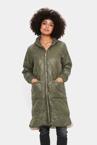 SAINT TROPEZ Between-Season Jacket 'Noemi' in Green: front