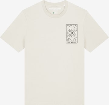 Watapparel Shirt 'Tarot The Wheel' in Weiß: Vorderseite