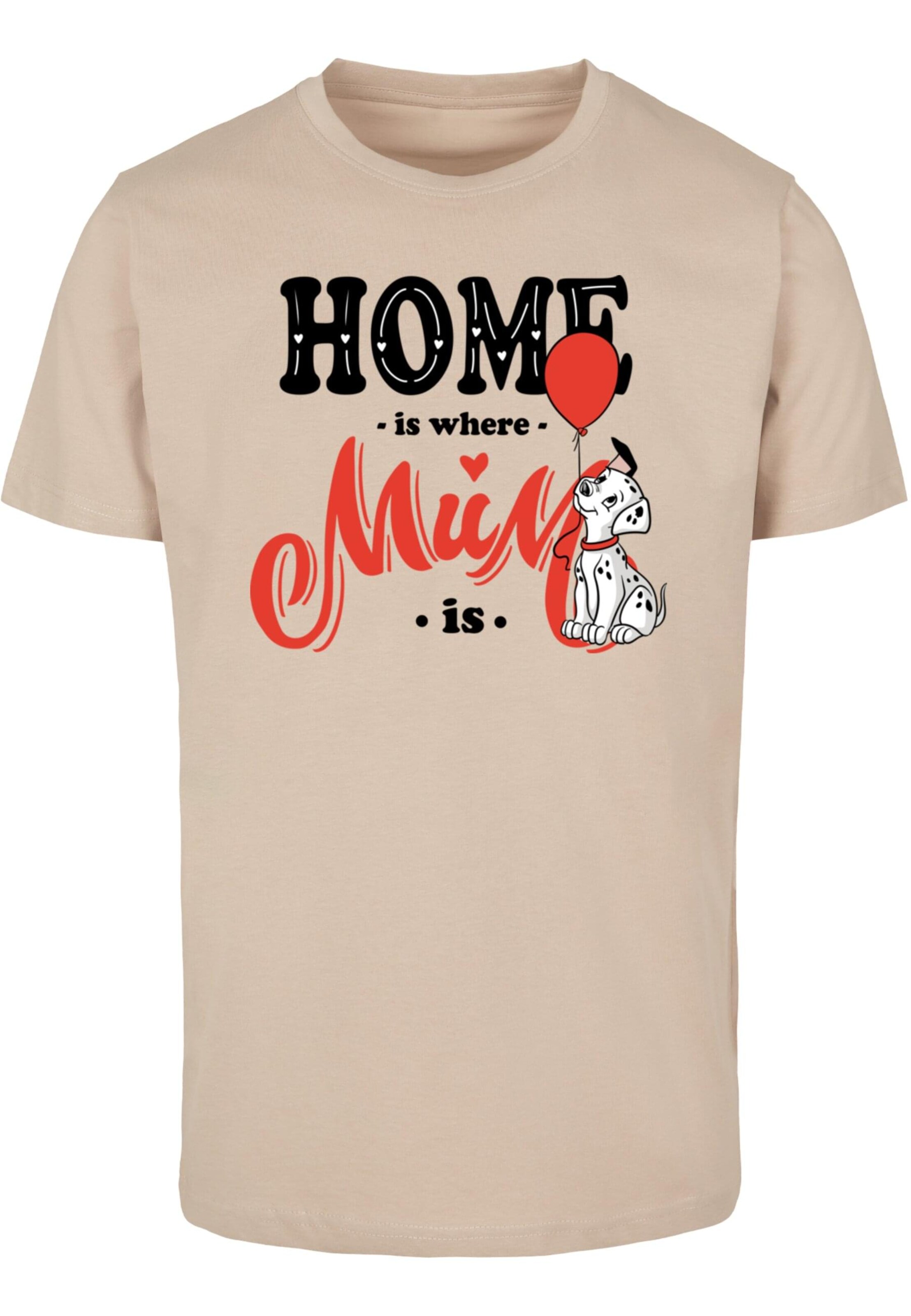 ABSOLUTE CULT Shirt 'Mother's Day - 101 Dalmatians Home Is Where Mum' in Beige: Vorderseite