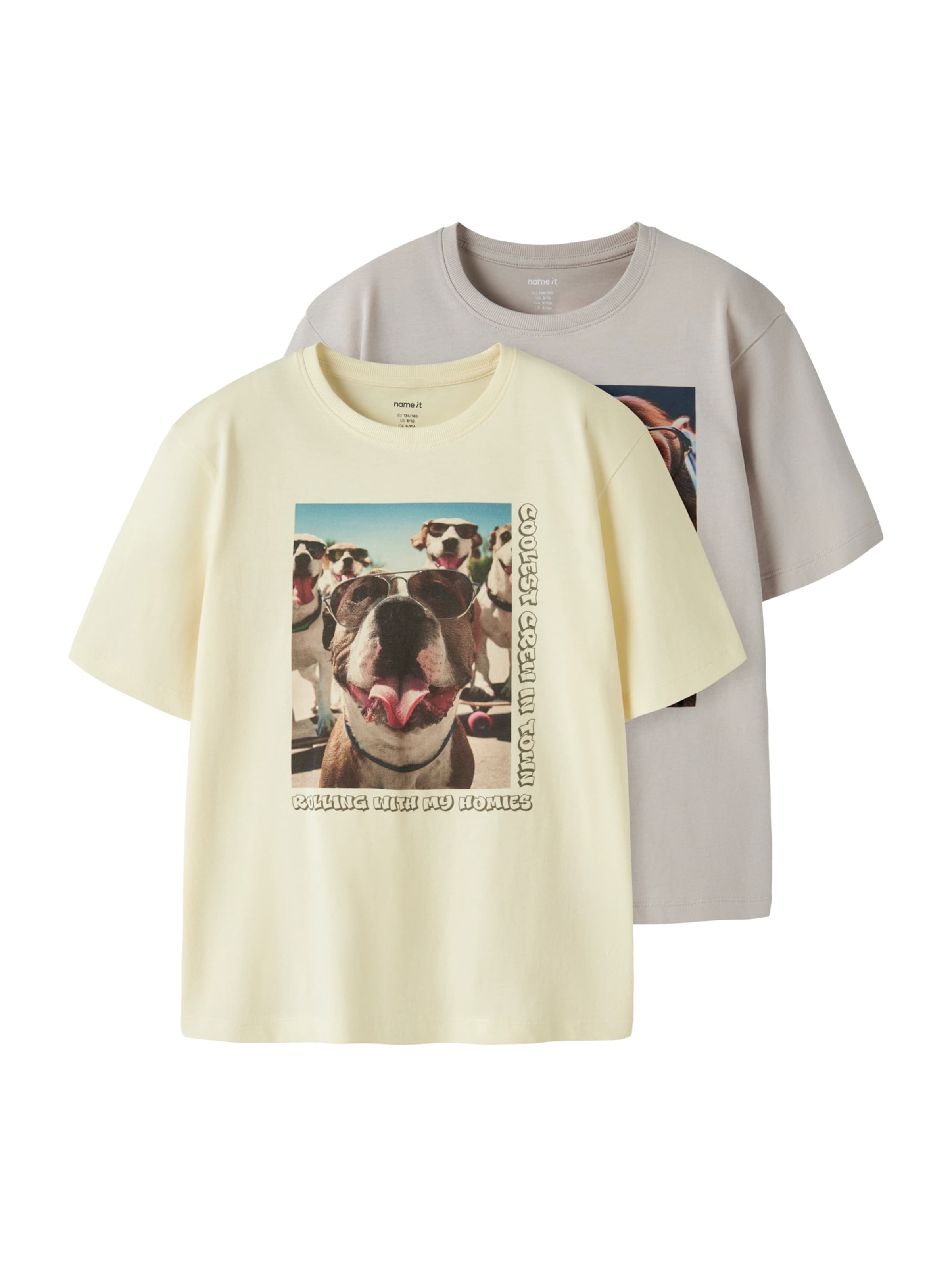 NAME IT Póló 'NKMVOTO' - sárga: elől