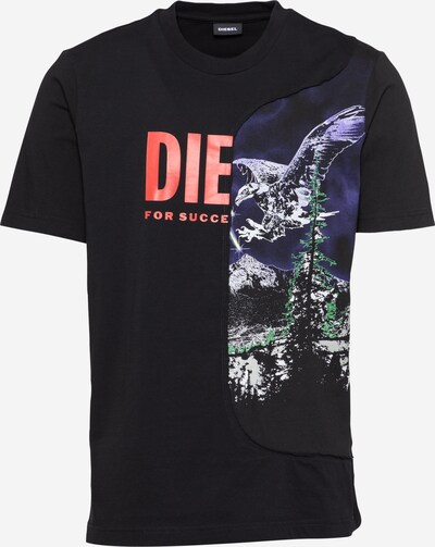 DIESEL T-Shirt en mélange de couleurs / noir, Vue avec produit