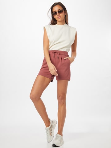 ONLY Regular Pleat-front trousers 'Poptrash' in Red