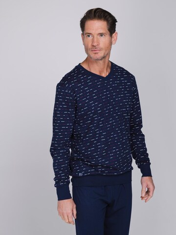 Pastunette Pyjama lang 'Northern Nights' in Blauw