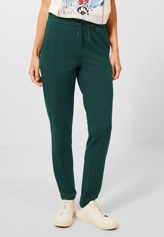 CECIL Slimfit Kalhoty – zelená: přední strana