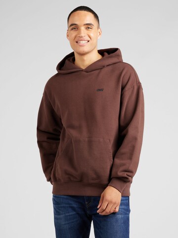 Bluză de molton 'Gold Tab Hoodie' de la LEVI'S ® pe maro: față