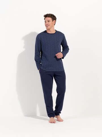 HOM Long Pajamas ' Cyrus ' in Blue: front