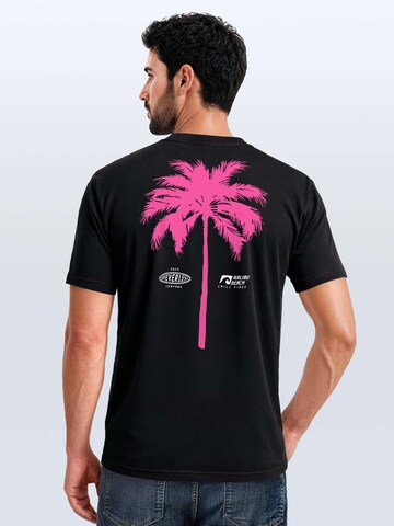 Neverless Shirt 'Palme'‌‌‌‌‌‌‌‌ in Schwarz