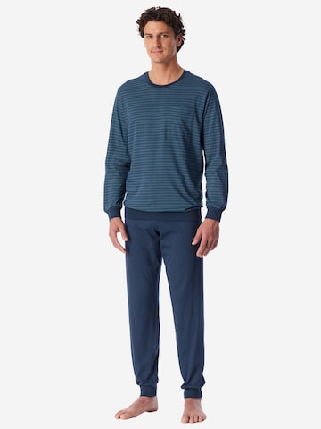 Pyjama long ' Comfort Essentials ' SCHIESSER en bleu : devant