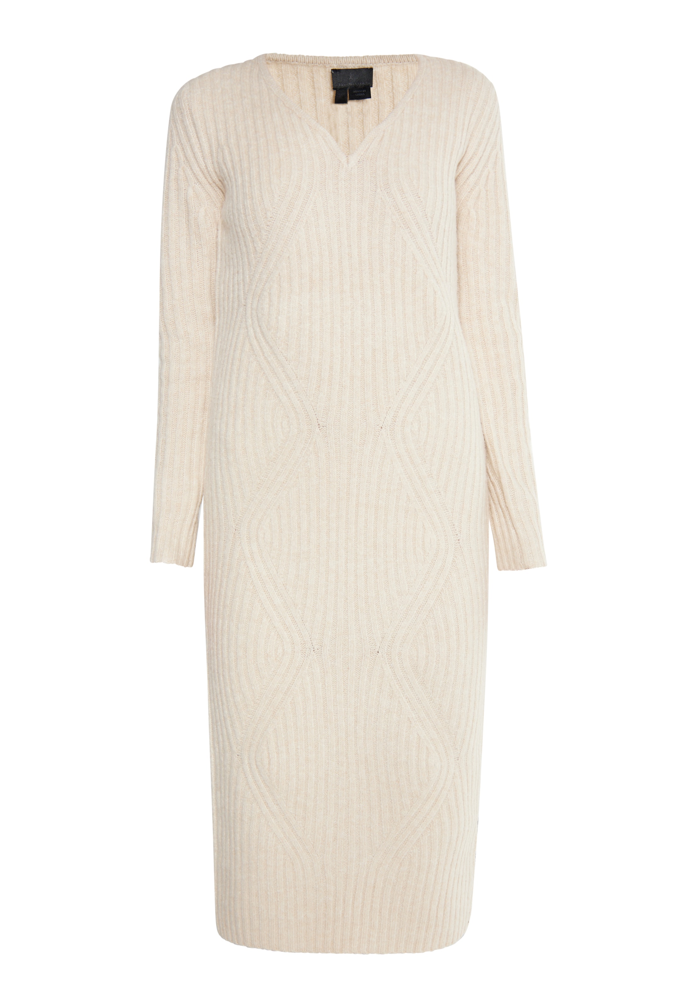 Robes en maille 'Casnagie' DreiMaster Klassik en beige : devant