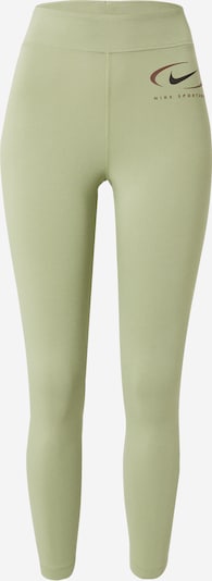 Nike Sportswear Leggings 'Swoosh' i brun / grön / svart, Produktvy