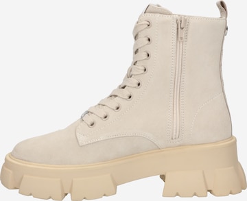 STEVE MADDEN Lace-Up Ankle Boots ' Tanker' in Beige