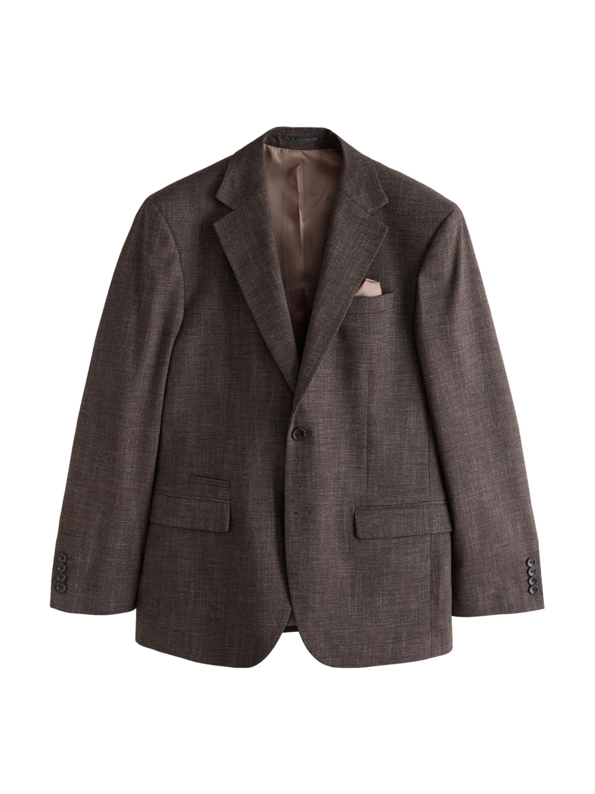 Coupe regular Veste de costume Next en marron : devant