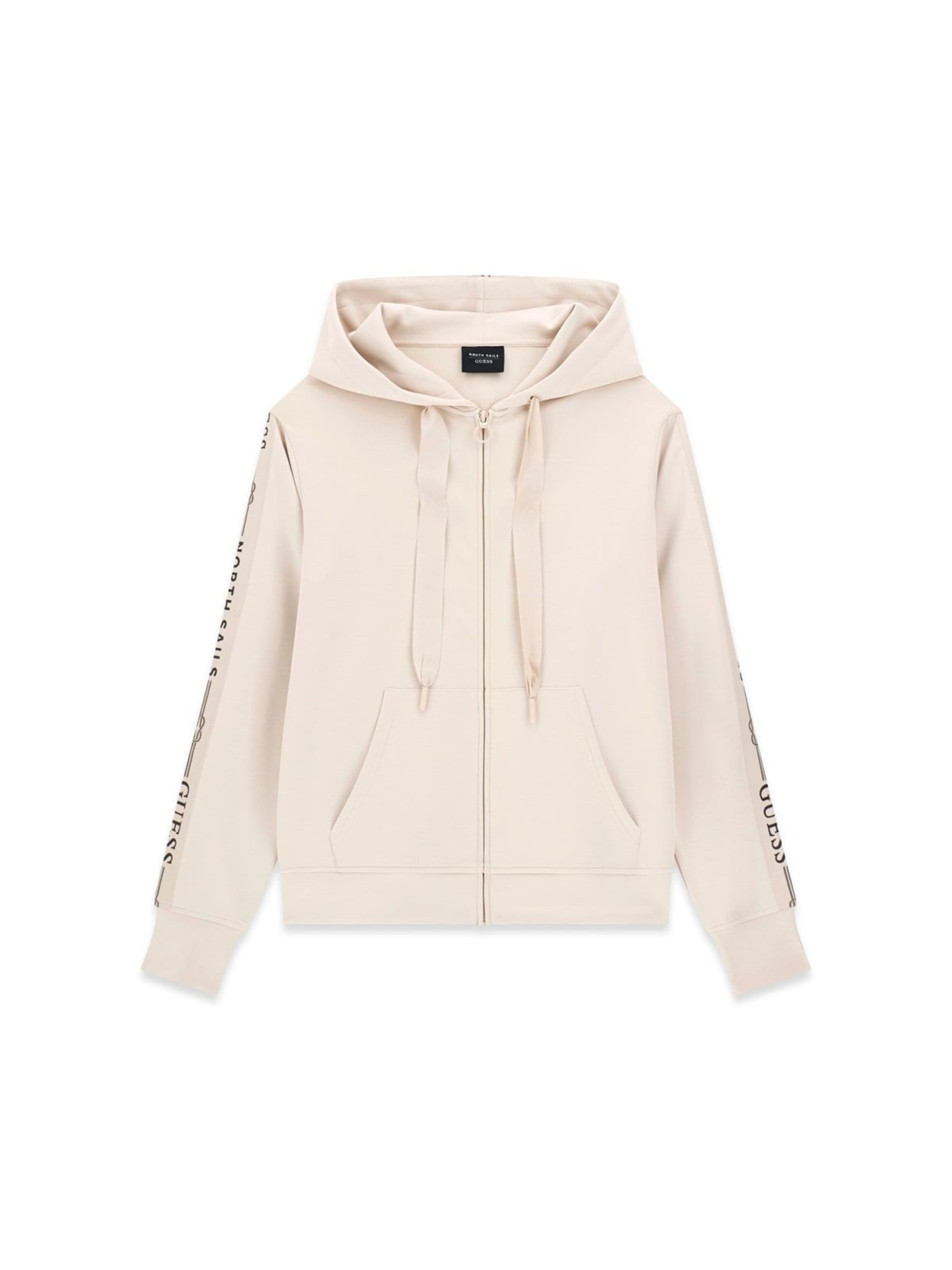 GUESS - Sudadera con cremallera en gris: frente