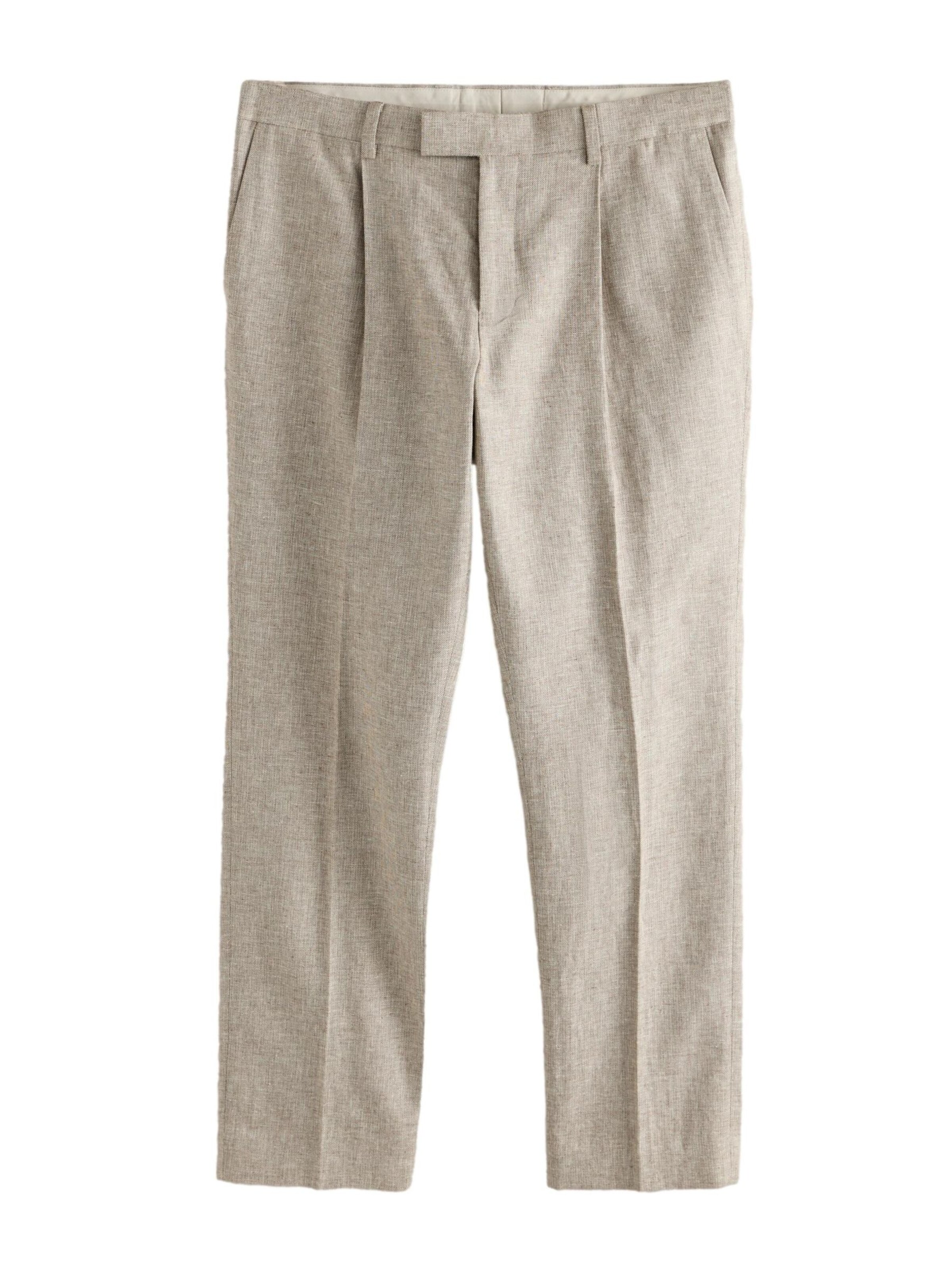 Next Pleat-front trousers in Stone, Item view