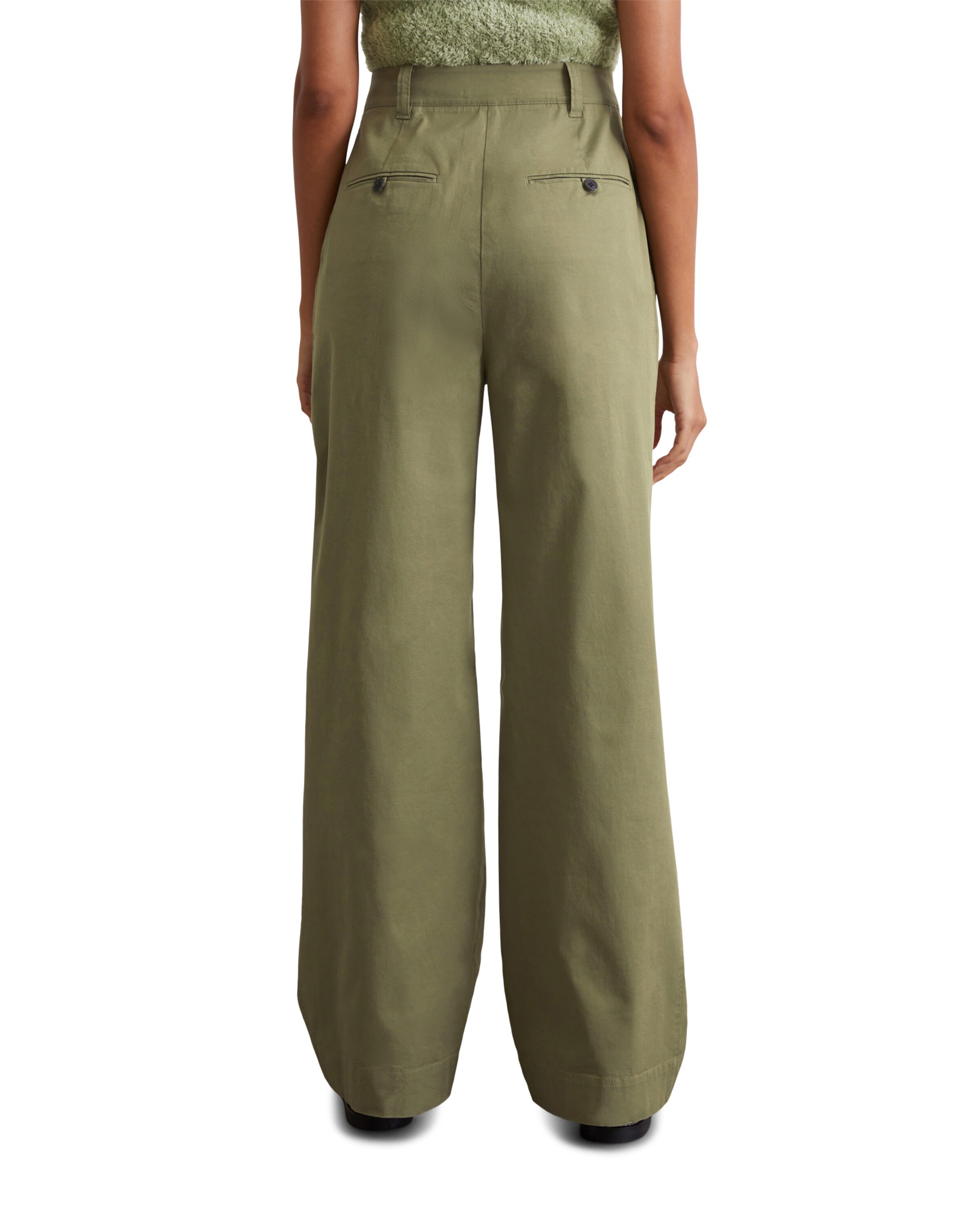 Marc O'Polo Wide leg Pleat-front trousers in Green