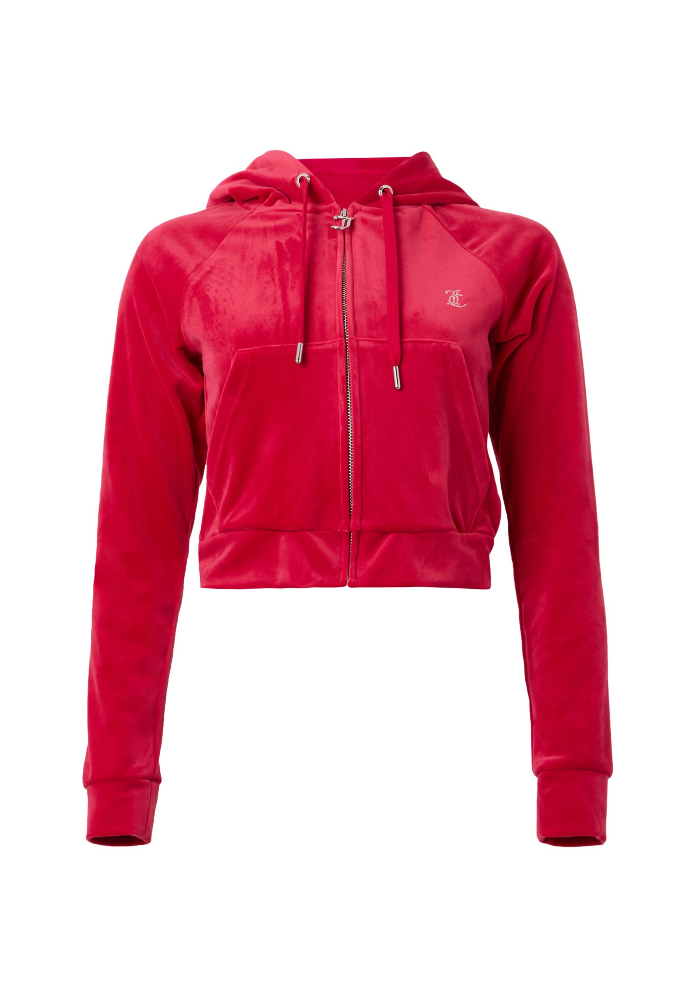 Juicy Couture Petite Zip-Up Hoodie 'MADISON' in Red: front