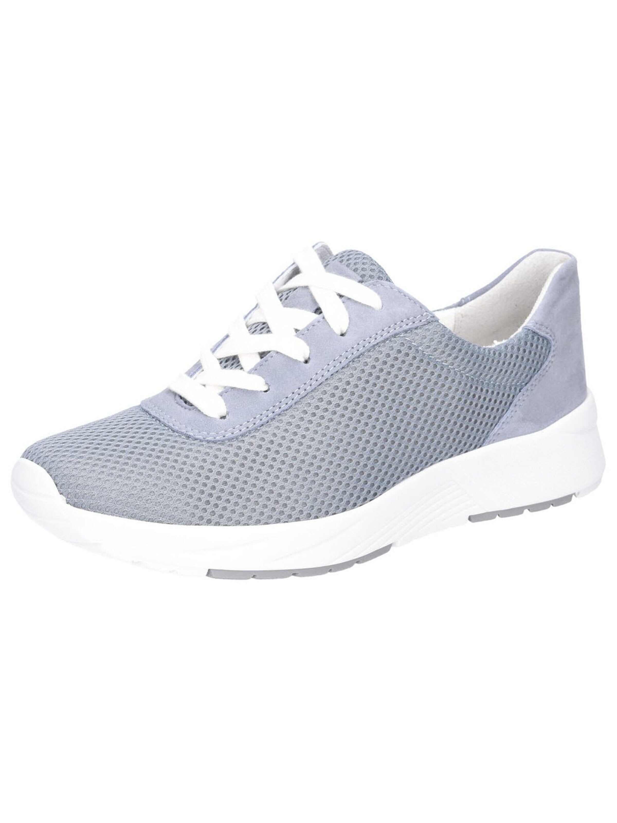 SEMLER Sneakers 'Komfort Schnürschuh Damen S6015450/076 Echtleder in blau' in Blue: front