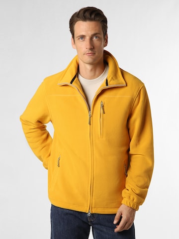 Nils Sundström Fleece Jacket ' Anton ' in Yellow: front