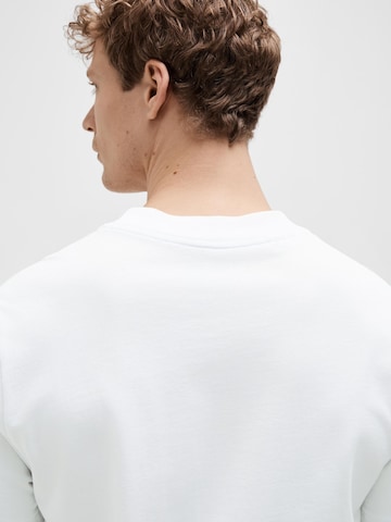 T-Shirt 'Colman' SELECTED HOMME en blanc