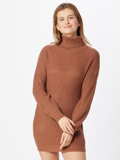 Rochie tricotat Missguided pe caramel, Vizualizare model