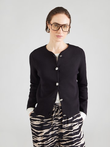 VILA Strickjacke 'VISWAY' in Schwarz: Vorderseite