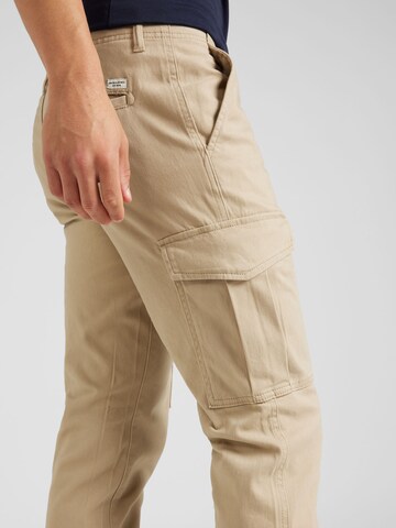 JACK & JONES Tapered Cargobukser 'MARCO JOE' i beige