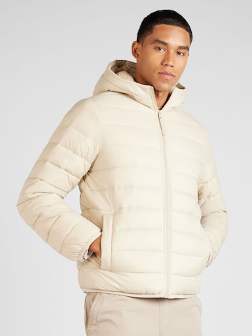 HOLLISTER Winter Jacket in Beige: front