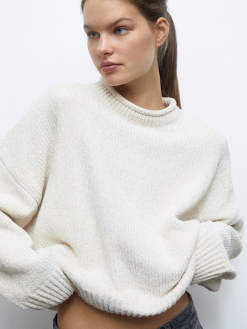 Pull&Bear Sweter w kolorze beżowy