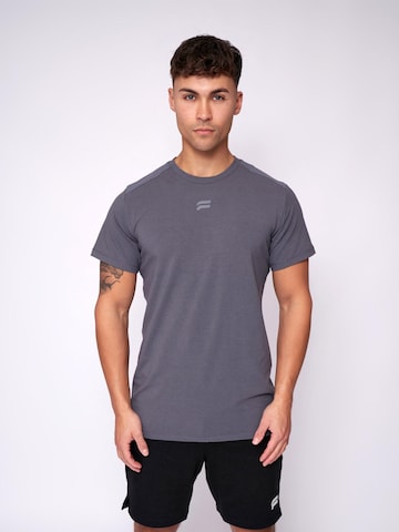 Fortex Fitness Shirt 'Essential Grip T-Shirt' in Grijs: voorkant