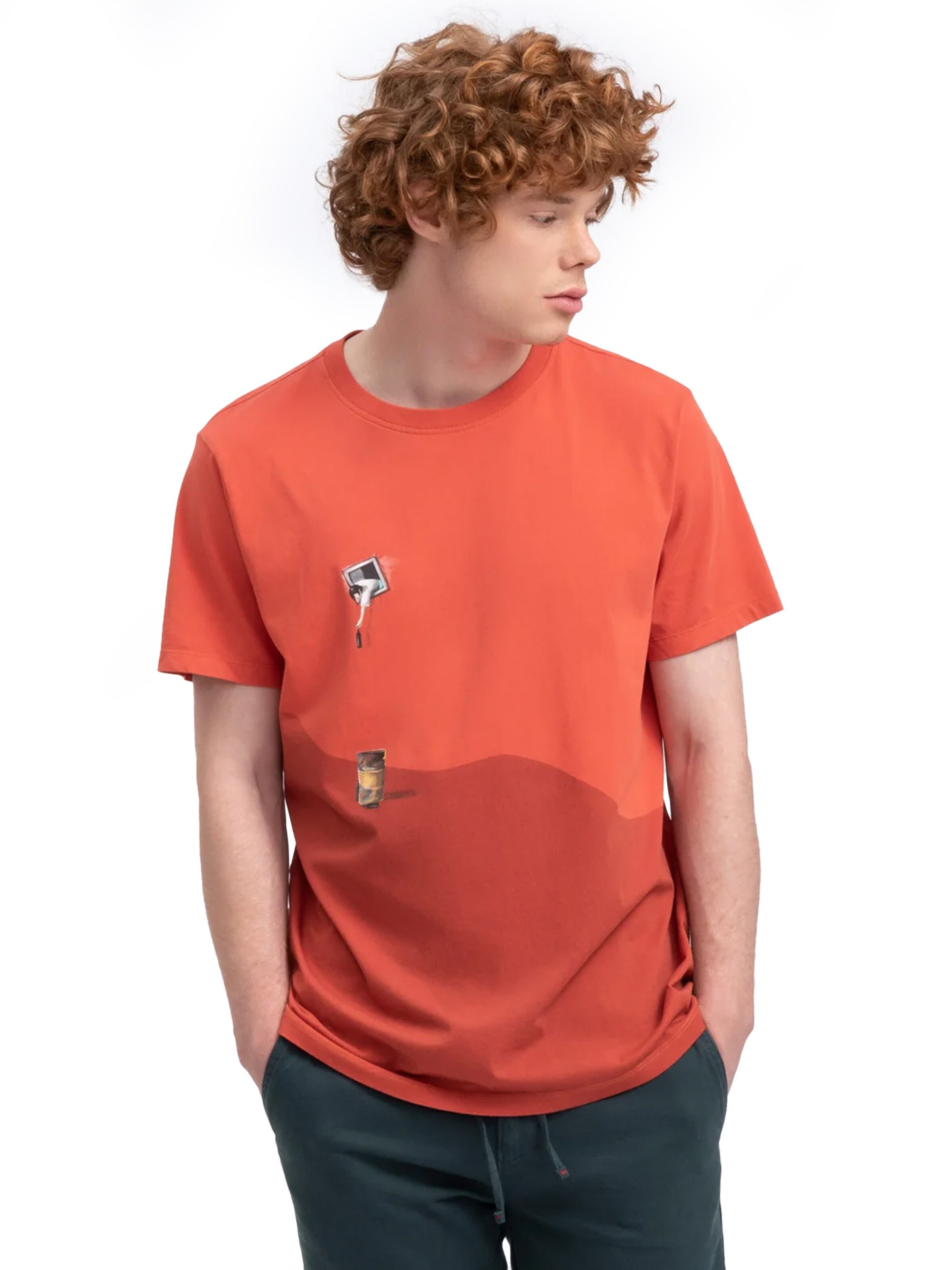 Kaft Shirt 'Drewol' in Oranje: voorkant