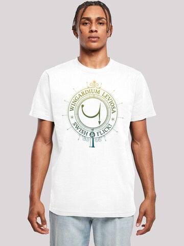 F4NT4STIC Shirt 'Harry Potter Wingardium Leviosa Spells Charms' in White: front