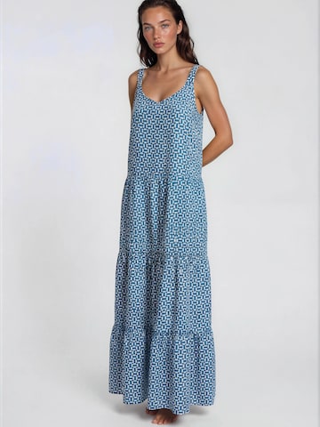 Abito estivo 'BEACHWEAR LONG ABSTRACT GEO' di Pink Label in blu