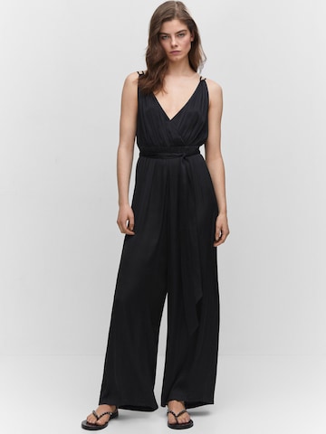 MANGO Jumpsuit 'Black' in Black