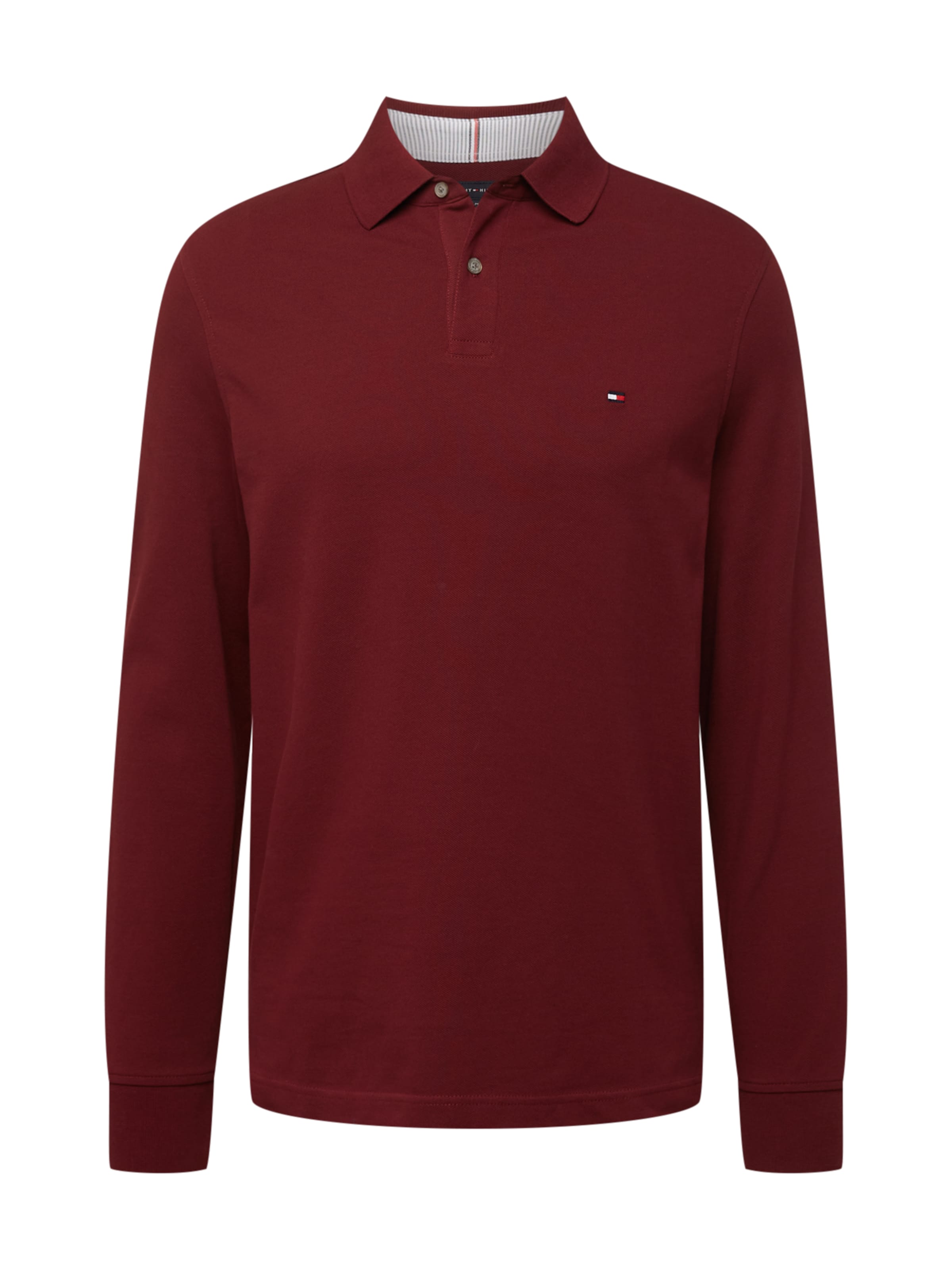 TOMMY HILFIGER Футболка '1985 REGULAR LS POLO' в Красный: спереди