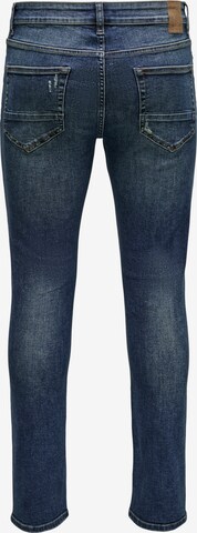 Coupe slim Jean Only & Sons en bleu