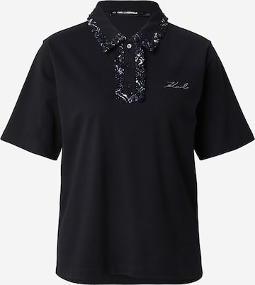 juoda Karl Lagerfeld Marškinėliai: priekis
