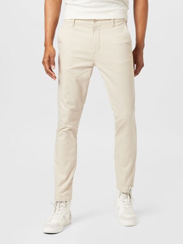 Skinny Pantalon chino Dockers en beige : devant