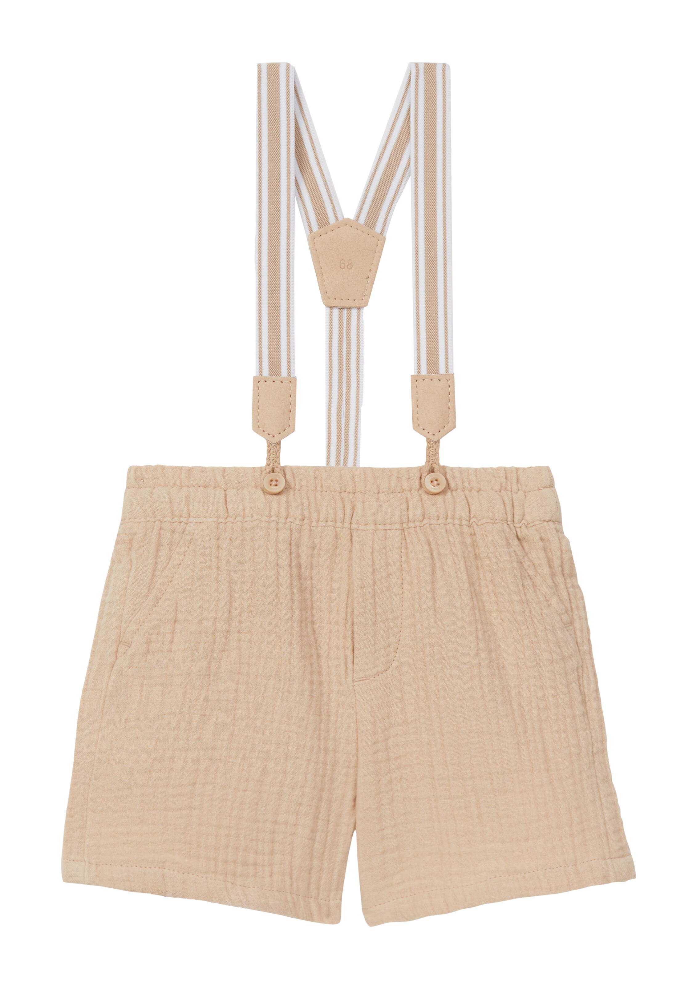 s.Oliver Regular Latzshose in Beige: Vorderseite